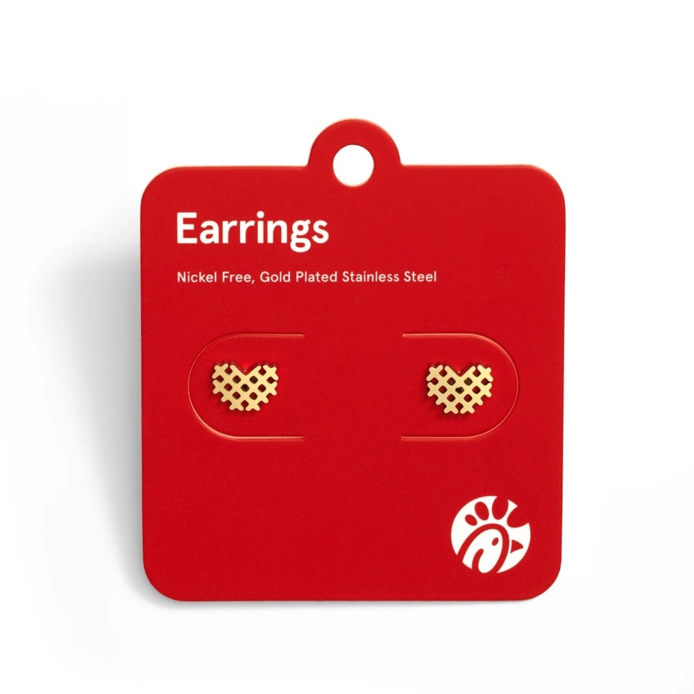 Chick-fil-A® Waffle Fry Heart Earrings